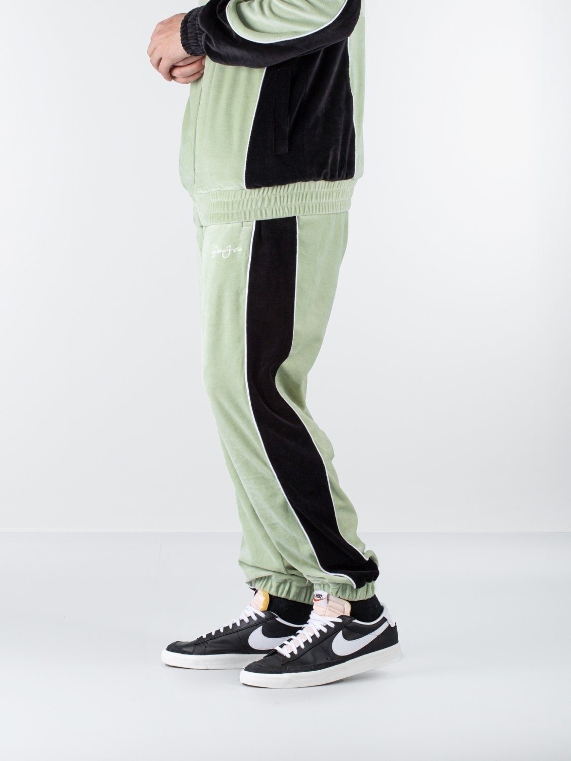 Sean John Jogginghose Sean John Script Logo Colorblock Velvet Trackpant