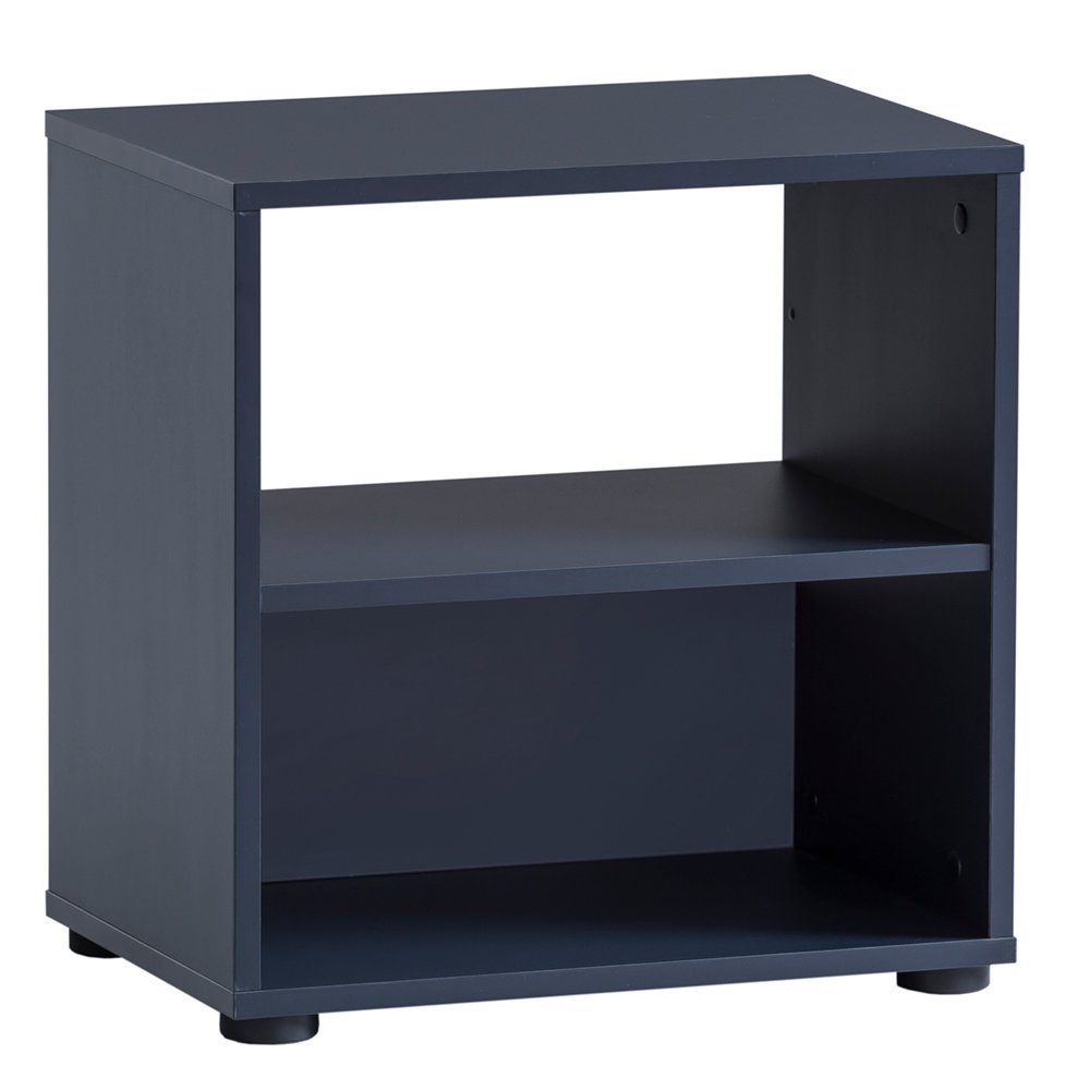 Lomadox Schuhbank KELLA-80, Flur Schrank Regal Schuhschrank Würfel blau 48,5x50,1x33,2 cm