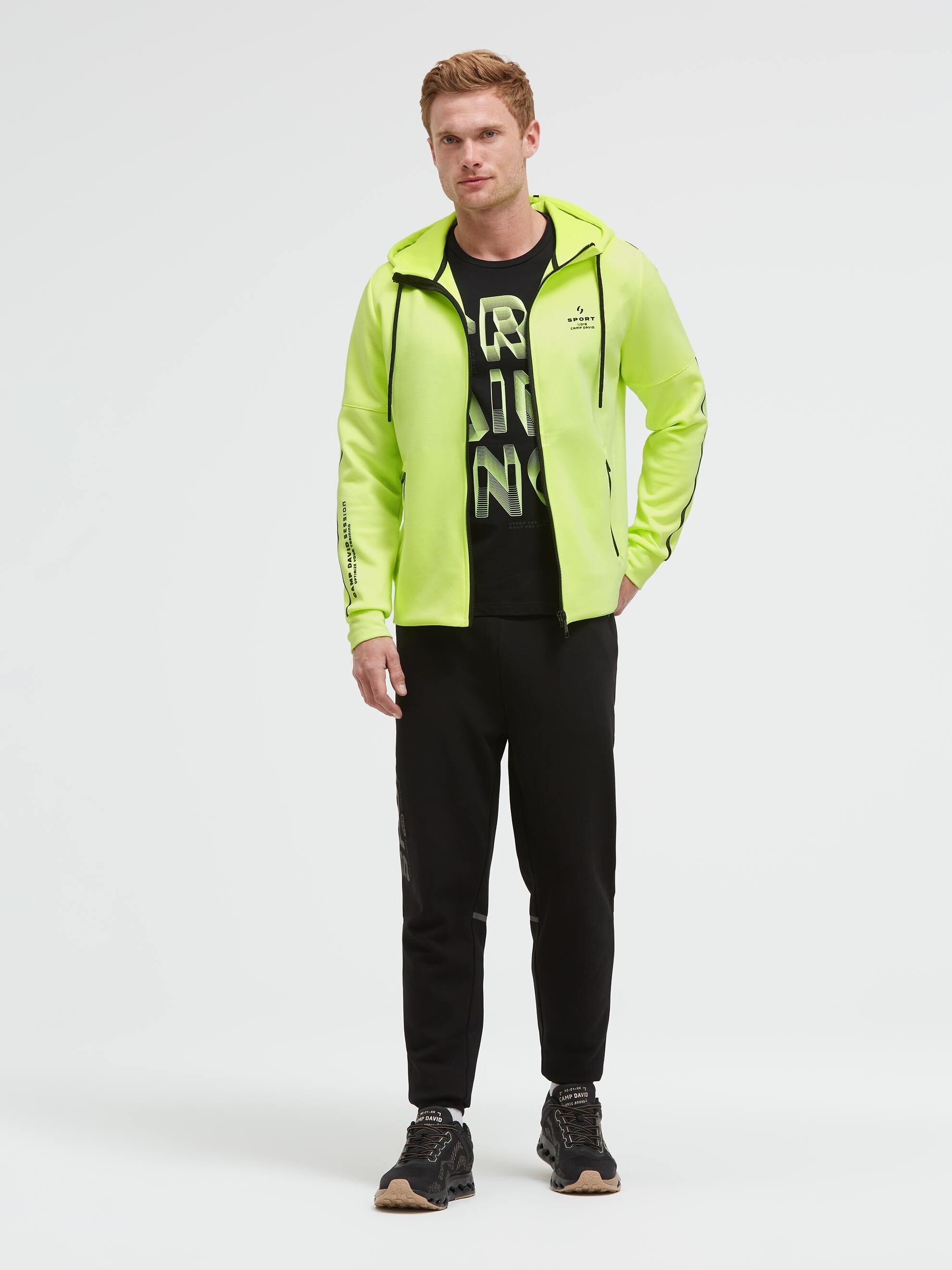 CAMP DAVID Kapuzensweatjacke mit Reißverschlusstaschen – Bild 4 von 5