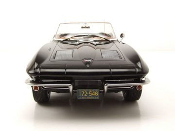 Norev Modellauto Chevrolet Corvette C2 Sting Ray Convertible 1963 schwarz Modellauto, Maßstab 1:18