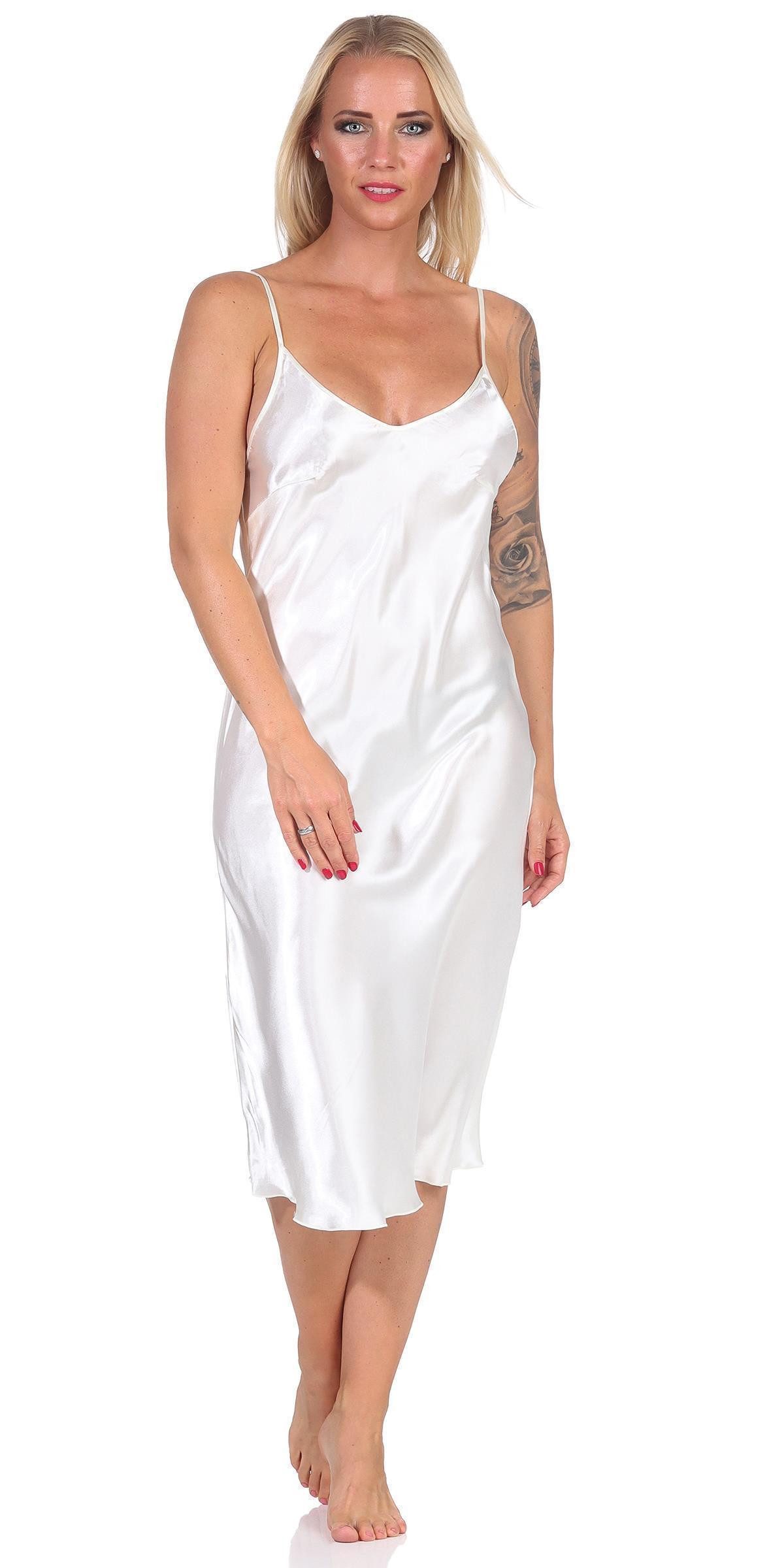 EloModa Negligé Damen Negligé Nachtwäsche Nachtkleid Dessous Satin; S M L XL 2XL (1-tlg)