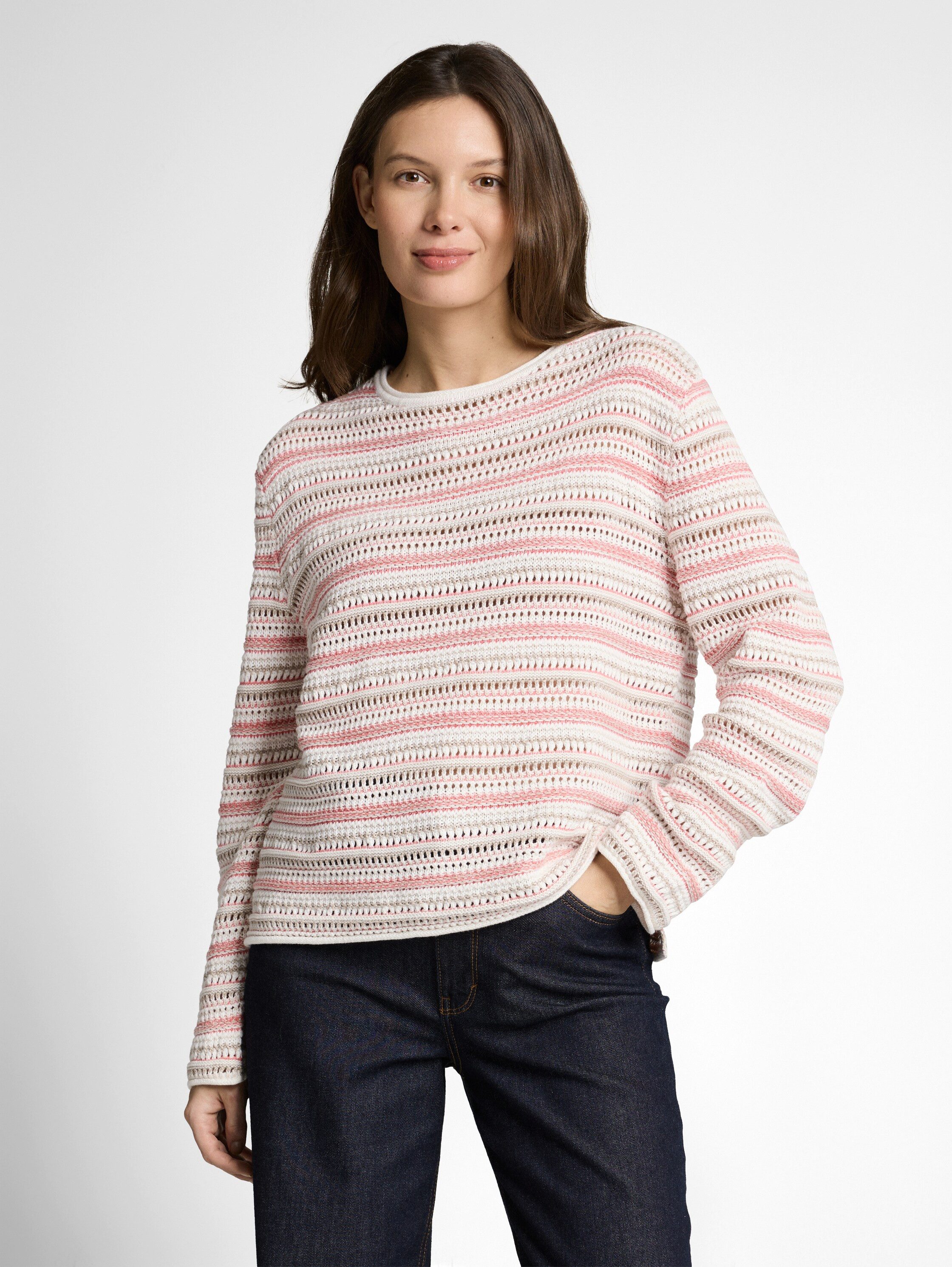 TOM TAILOR Strickpullover mit Streifen Muster günstig online kaufen