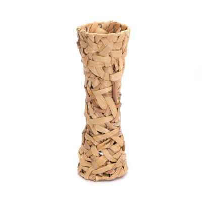 CREEDWOOD Wasserhyazinthenvase NATUR DEKO VASE "MALIDA", Wasserhyazinthe, 40 cm, Geflochtene Vase