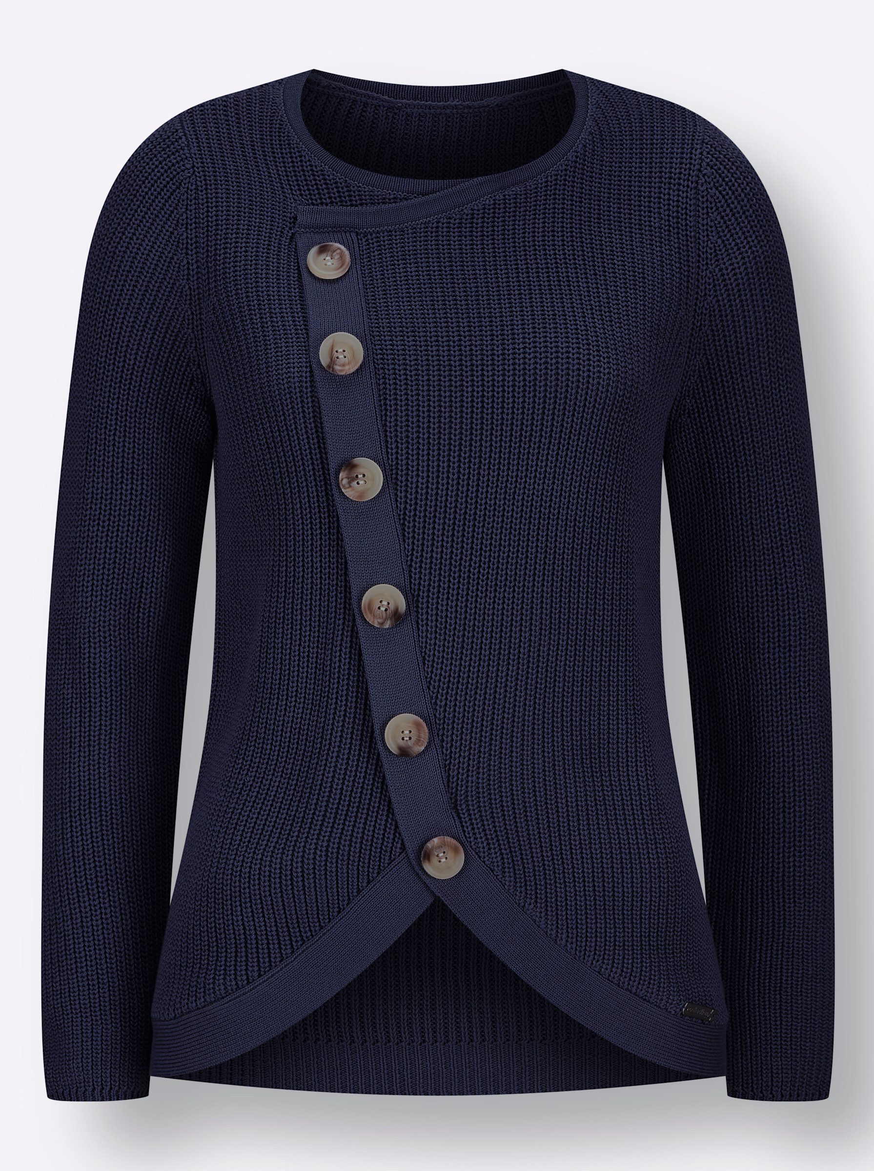Strickpullover Pullover Langarm Rippoptik