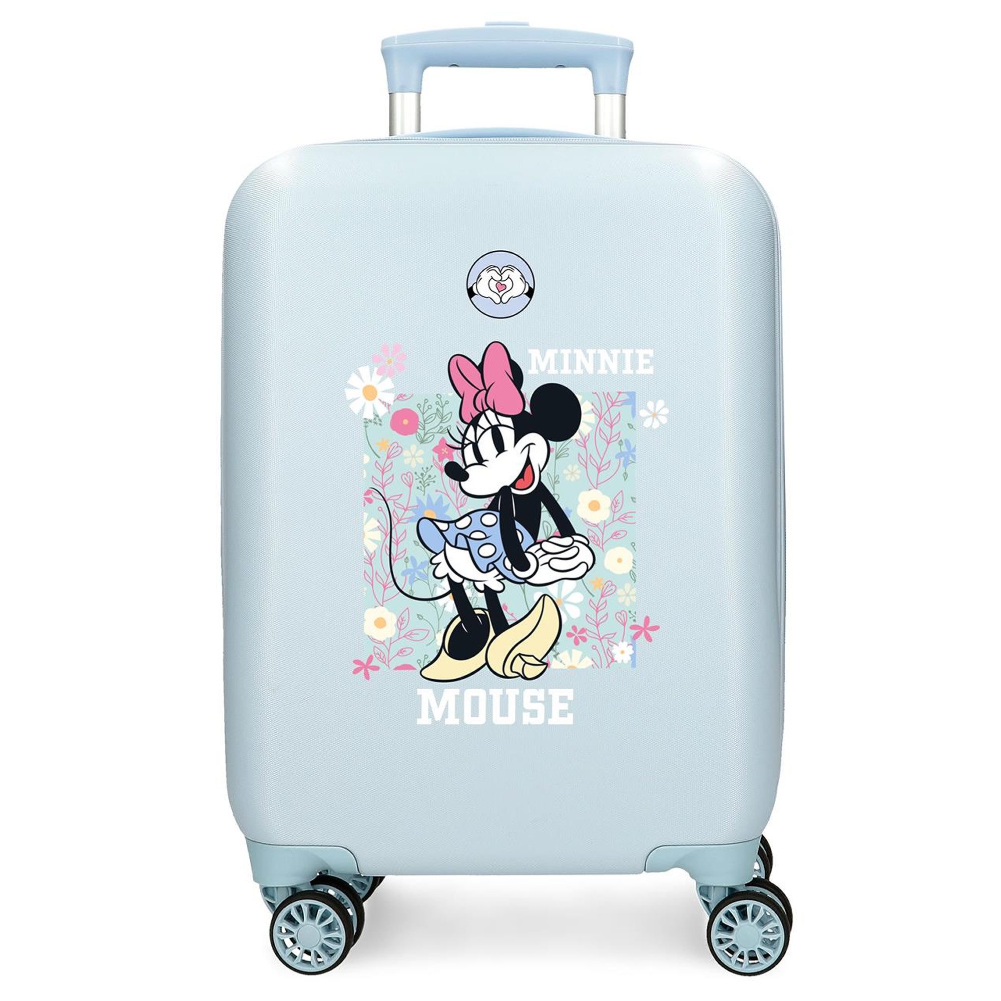 Kinderkoffer Minnie Maus Trolley 50 cm – Hartschalenkoffer mit 360° Rollen, Schloss