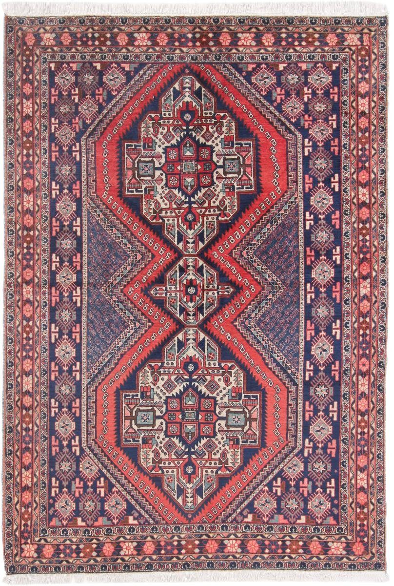 Orientteppich Afshar 144x206 Handgeknüpfter Orientteppich / Perserteppich, Nain Trading, rechteckig, Höhe: 10 mm