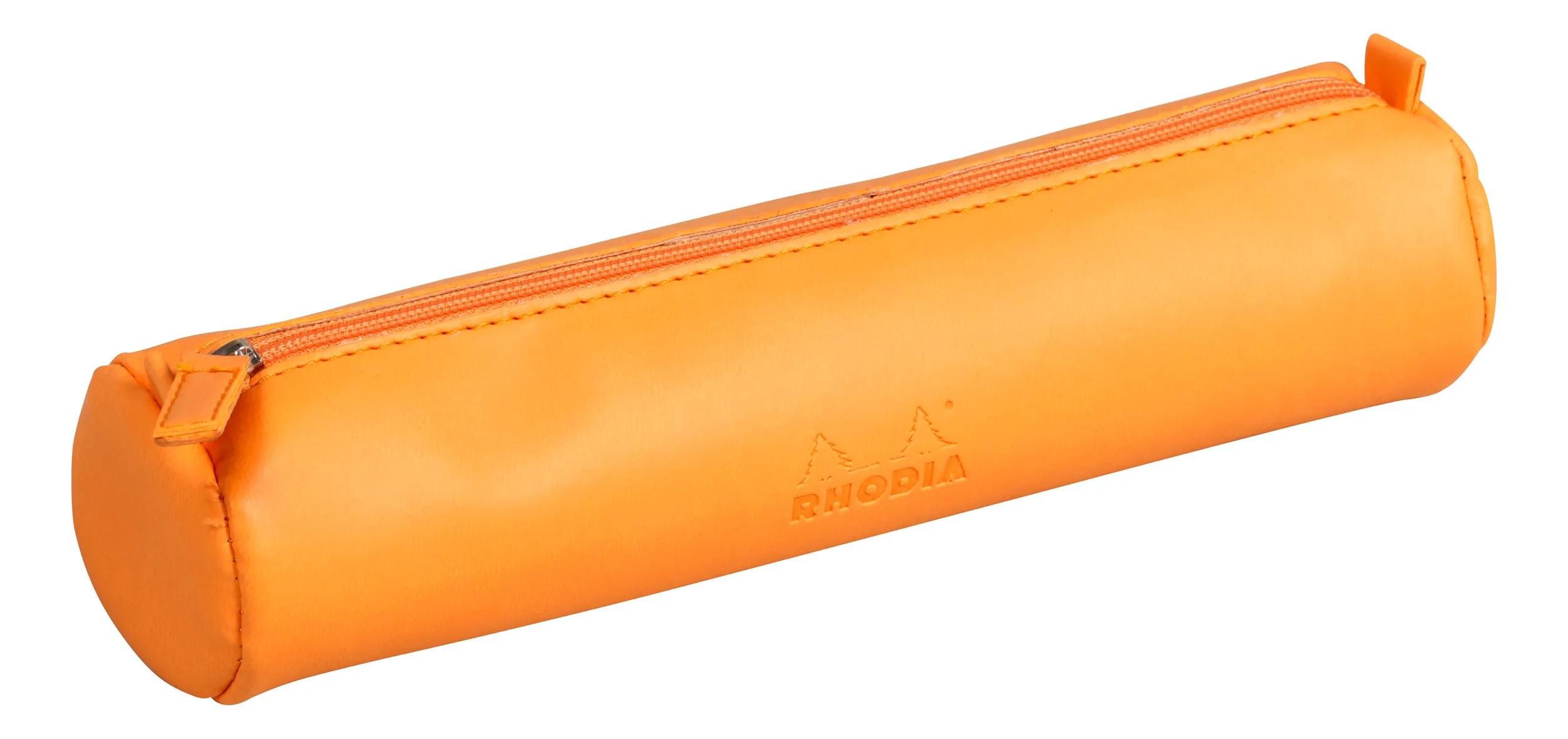 Rhodia Organizer rundes Schlampermäppchen 21,5xØ5cm Kunstleder Orange 318890C, Rhodia, Blöcke, Hefte und Ноутбуки