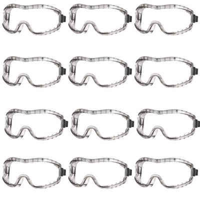 Viwanda Arbeitsschutzbrille Viwanda 12x Vollsicht Schutzbrille - Kratzfest, Belüftung, Überbrille, (12St), Packung mit 12 Stück
