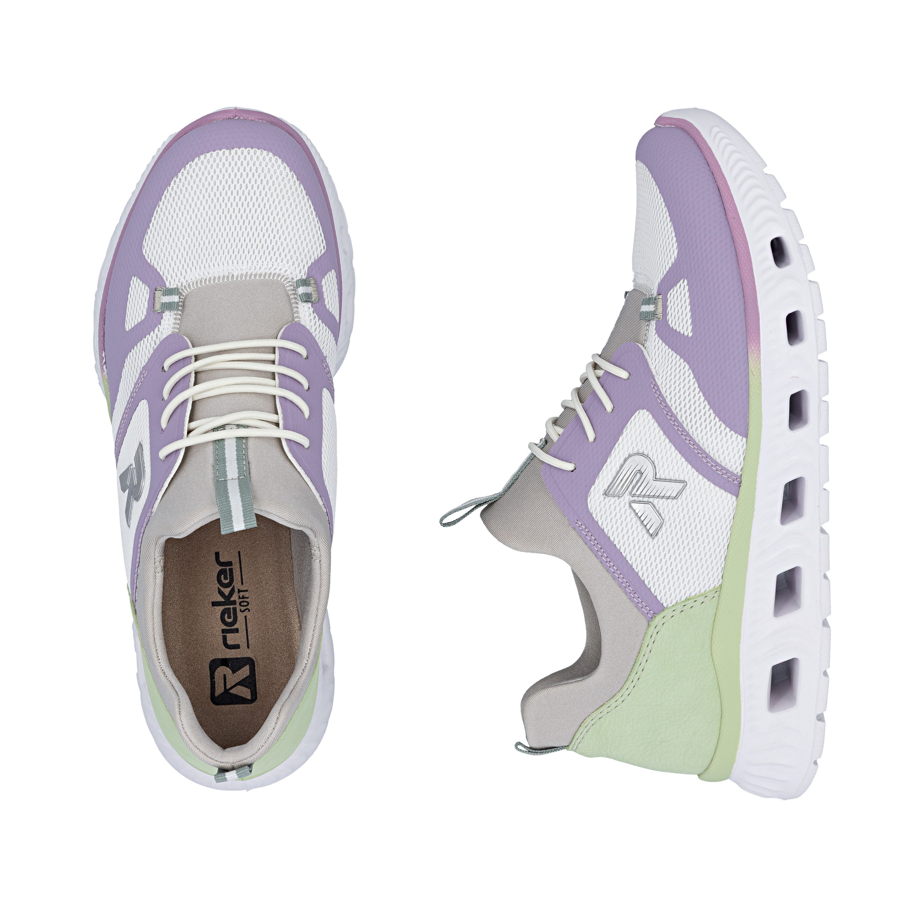 Rieker Slip-On Sneaker Slipper, Freizeitsneaker, Halbschuh mit MemoSoft- Innensohle