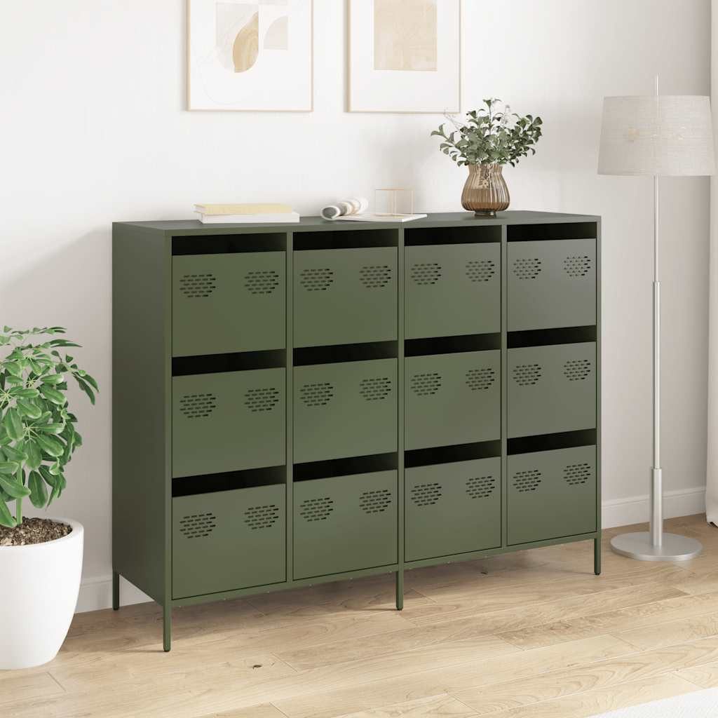 vidaXL Sideboard Sideboard Olivgrün 135x39x103,5 cm günstig online kaufen