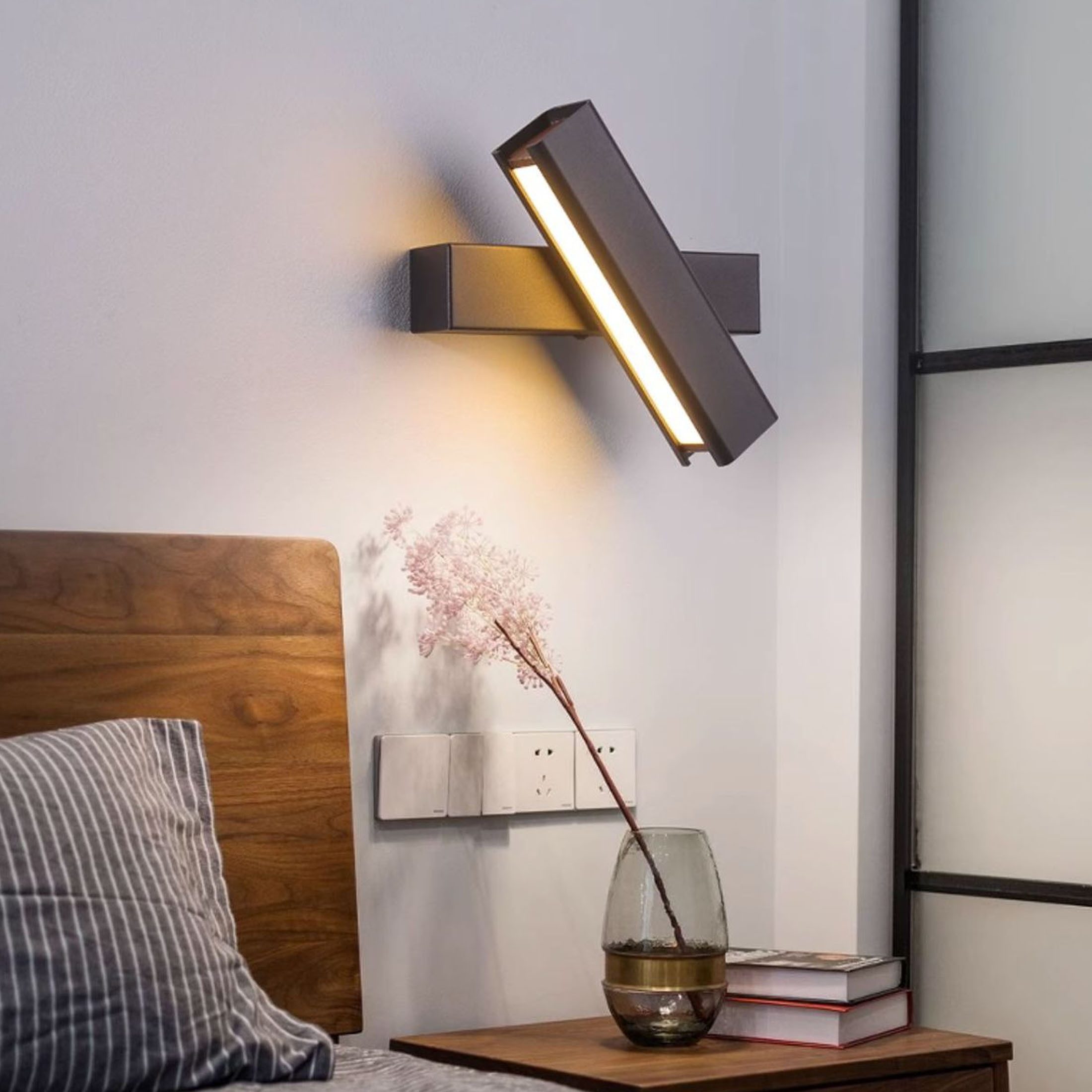 YINDN Wandleuchte 3 Farbtemperatur-Wandlampe, 350° Drehbar günstig online kaufen