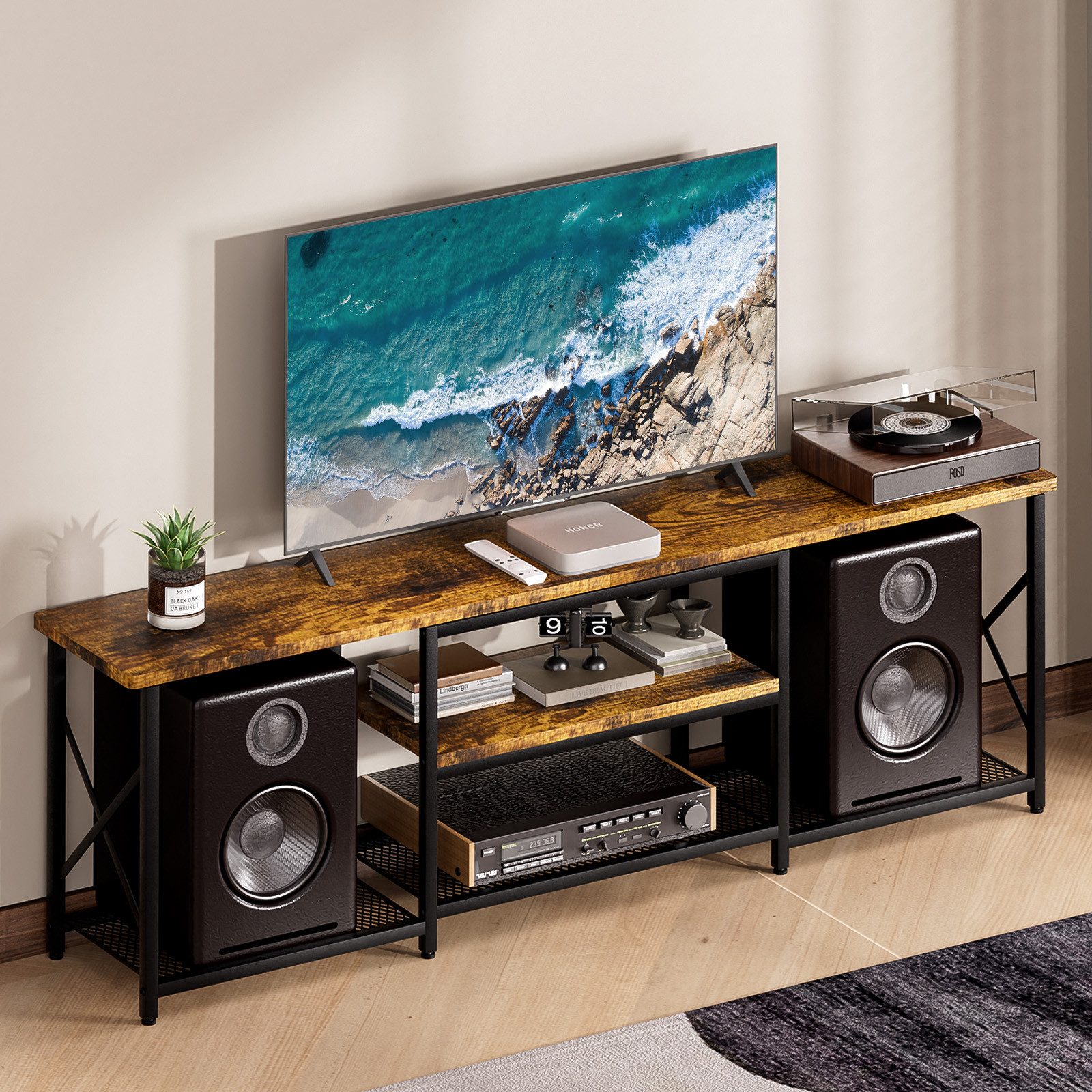 Yorbay Lowboard TV Schrank für Fernseher bis zu 70 Zoll,160 Breite mit offe günstig online kaufen