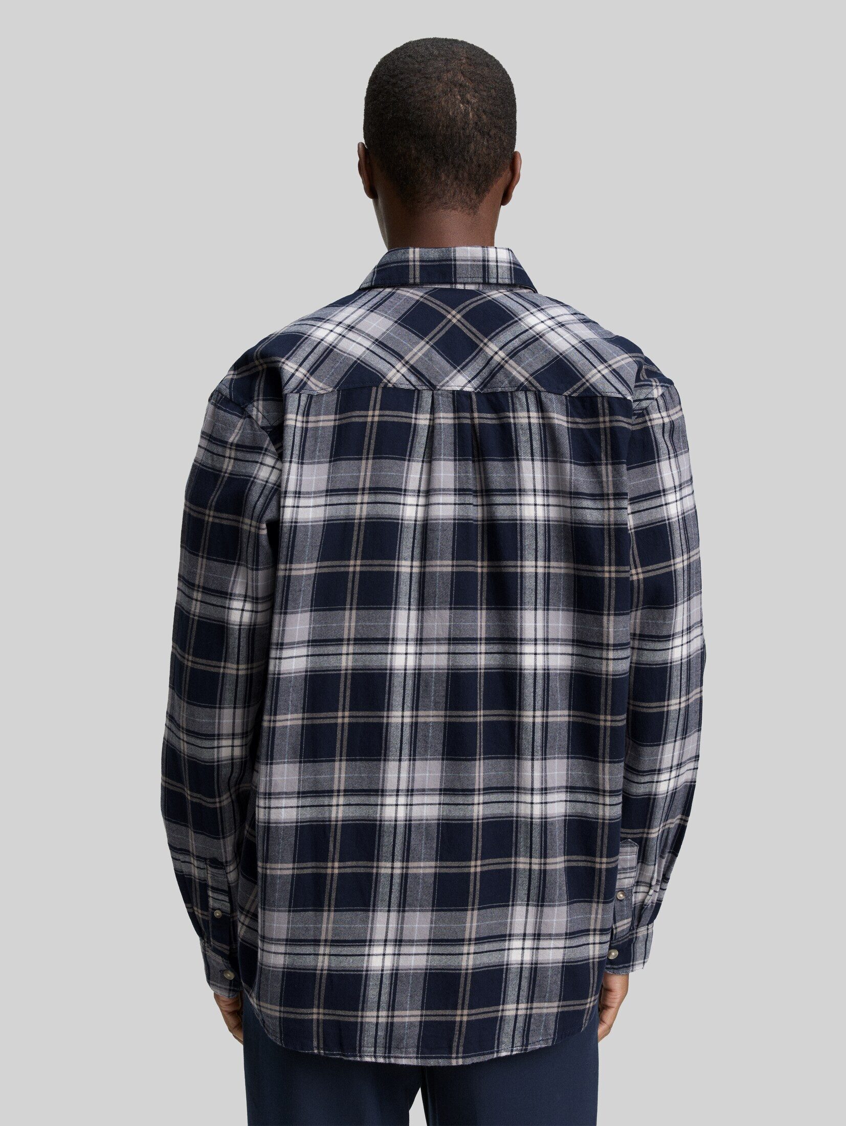 TOM TAILOR Denim Langarmhemd Blusen & Shirts Relaxed Fit Hemd mit Karomuster