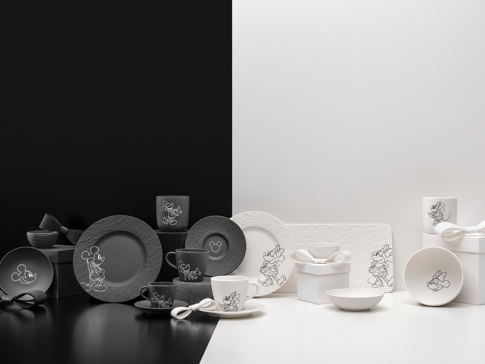 Villeroy & Boch Frühstücks-Set Manufacture Rock - Mickey Mouse Frühstücks-Set 8tlg – Bild 4 von 5