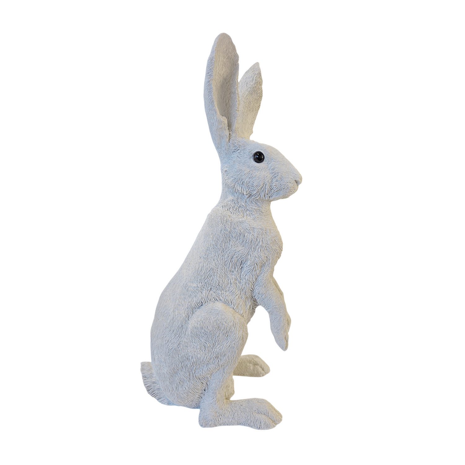 Macosa Home Osterhase XL Weiß 52 cm Polyresin Dekohase Hase (Figur Dekohase Dekofigur, 1 St., Ostern Dekoration Tischdeko), Skulptur Ostedeko Osterdekoration