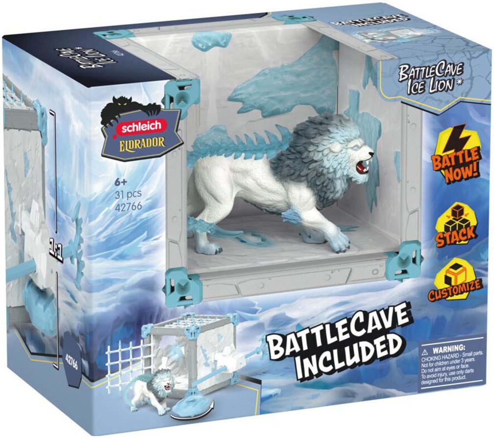 Schleich® Spielfigur ELDRADOR® CREATURES, BattleCave Eislöwe (42766)