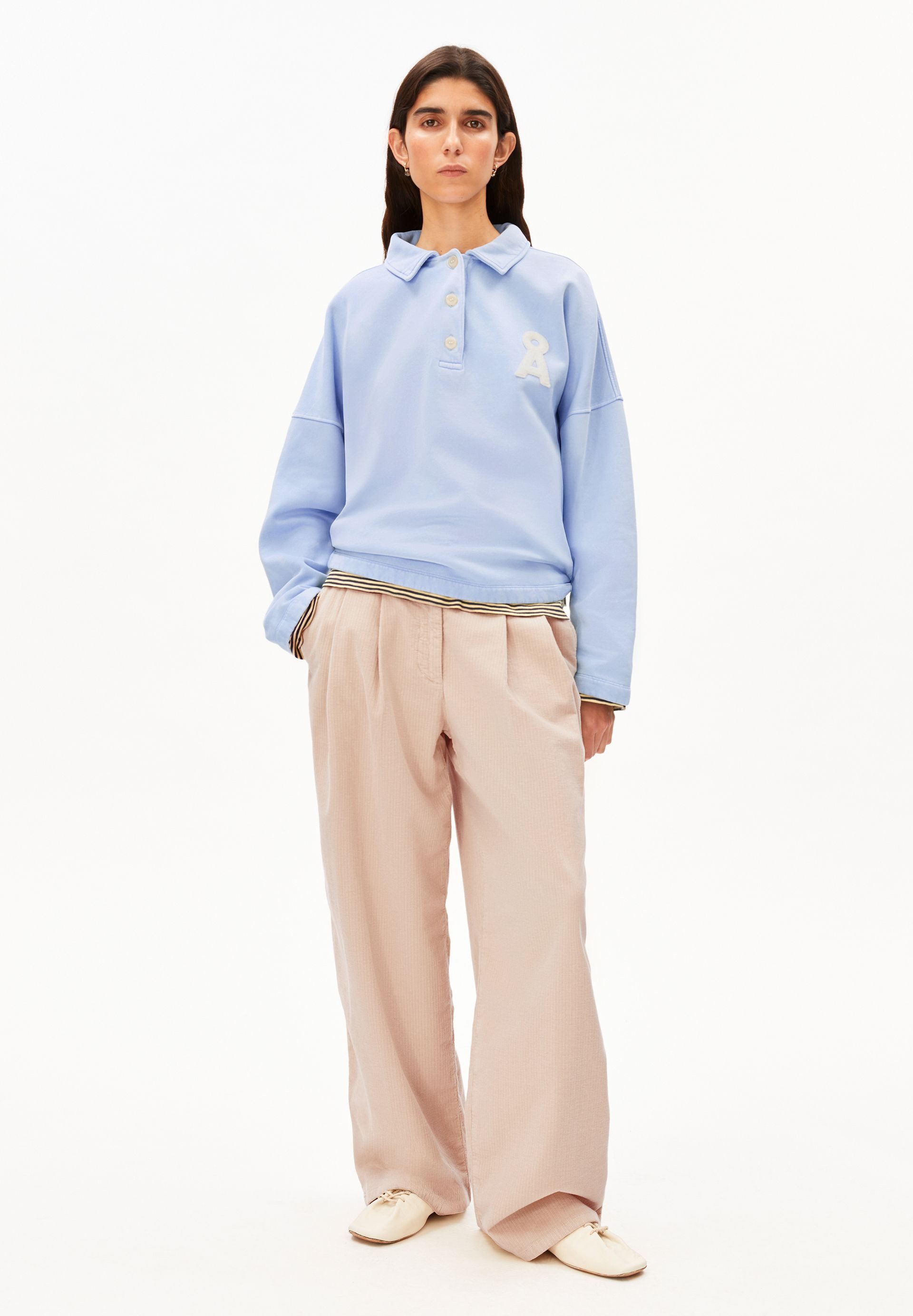 Armedangels Sweatshirt POLO Sweatshirt aus 100% Bio-Baumwolle Oversized Fit
