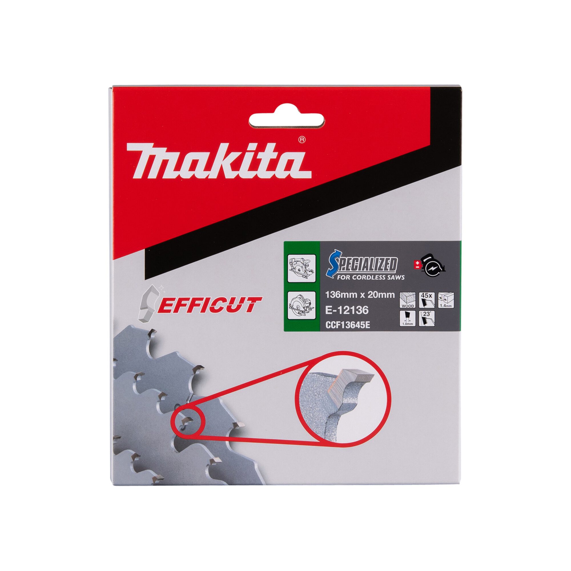 Makita Kreissägeblatt Makita Sägeblatt 136x1,4x20, 45Z EFFICUT Holz