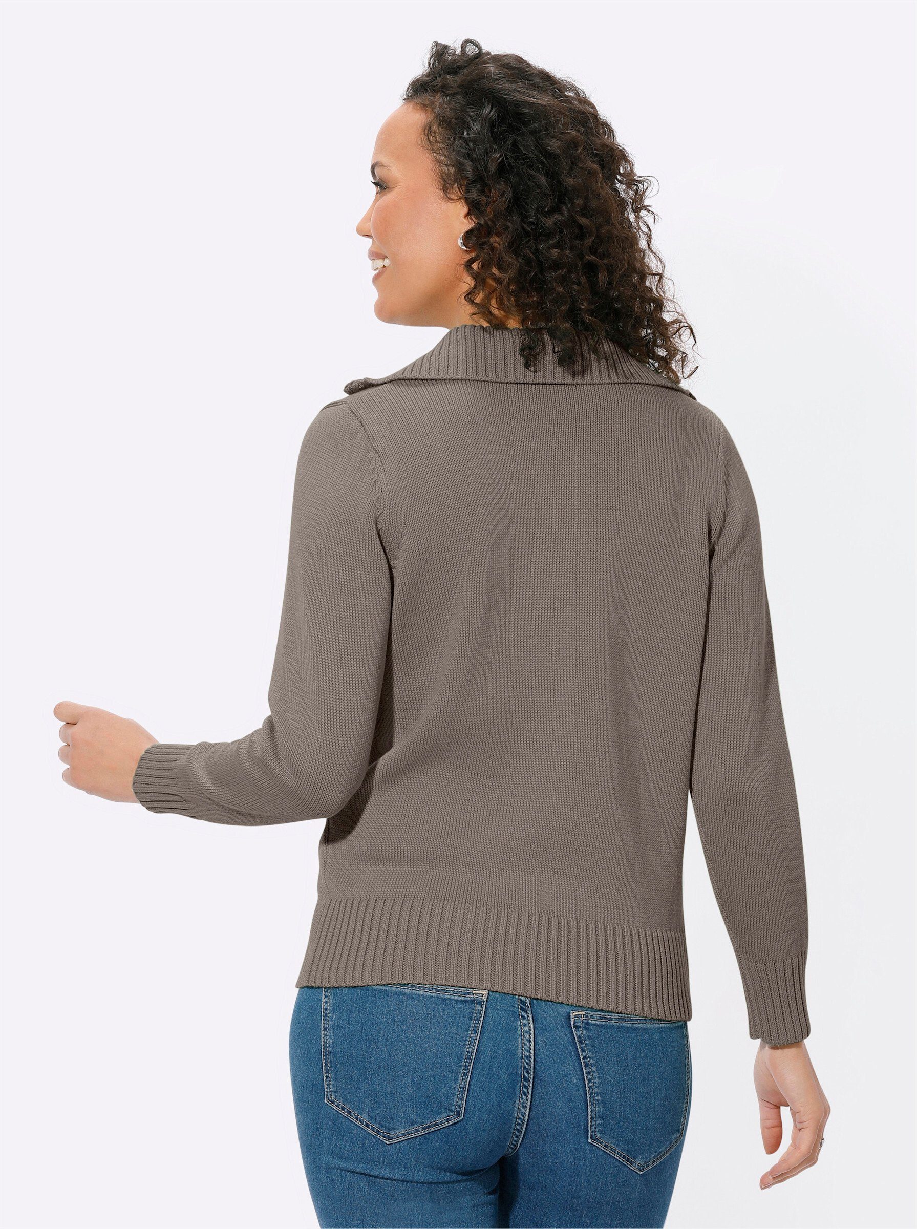 Witt Strickpullover Pullover Langarm Materialmix