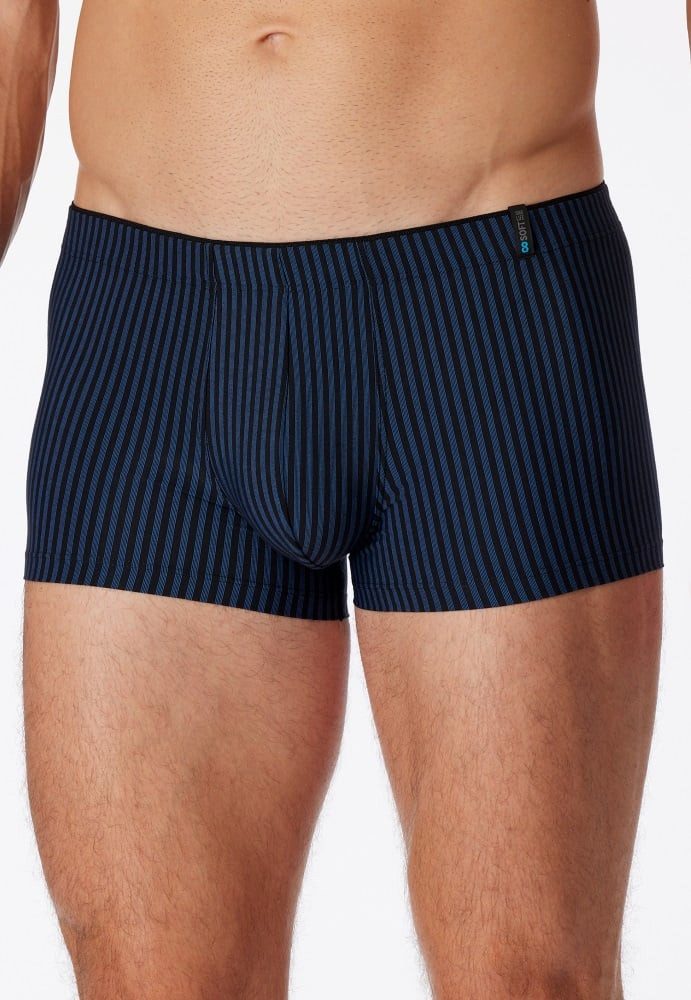 Schiesser Boxershorts Long Life Soft 174646 schwarz/navyblau gestreift Herr günstig online kaufen