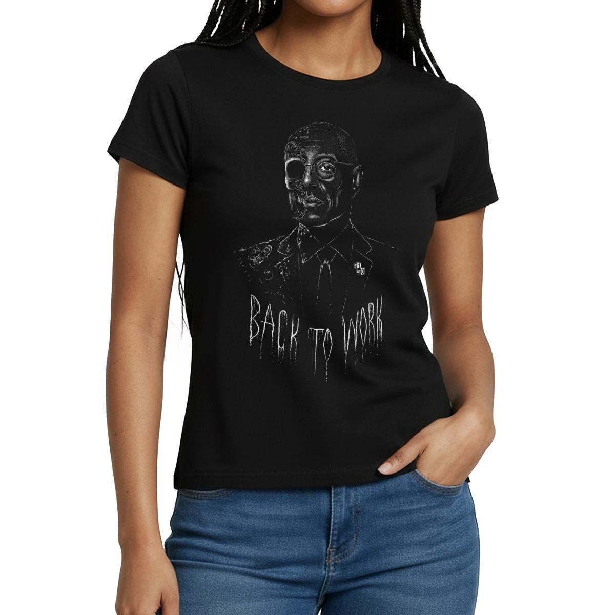 T-Shirt Breaking Bad Zurück An Die Arbeit Gustavo Frauen T-Shirt