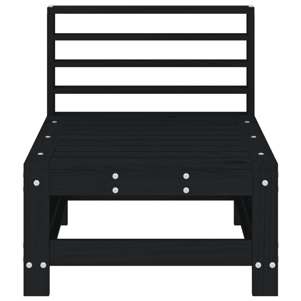 vidaXL Sofaelement Garten-Mittelsofa Schwarz Massivholz Kiefer günstig online kaufen