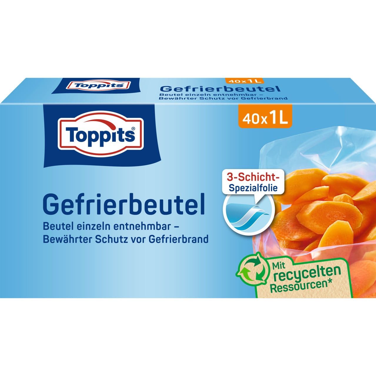 Toppits Gefrierbeutel Toppits Gefrierbeutel 1 L, 40 Stück
