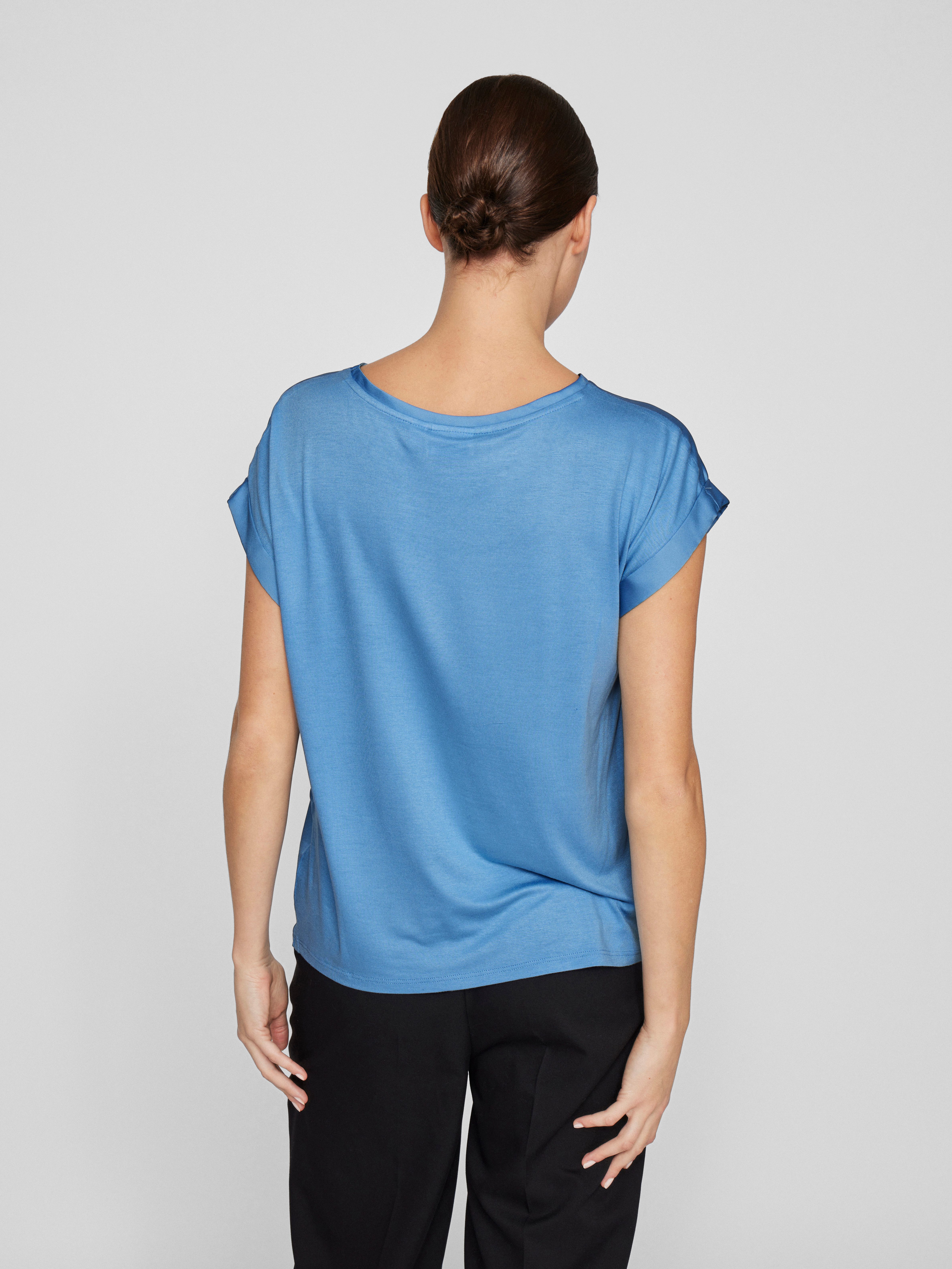 Vila Kurzarmshirt VIELLETTE S/S SATIN TOP - NOOS Satin Optik günstig online kaufen
