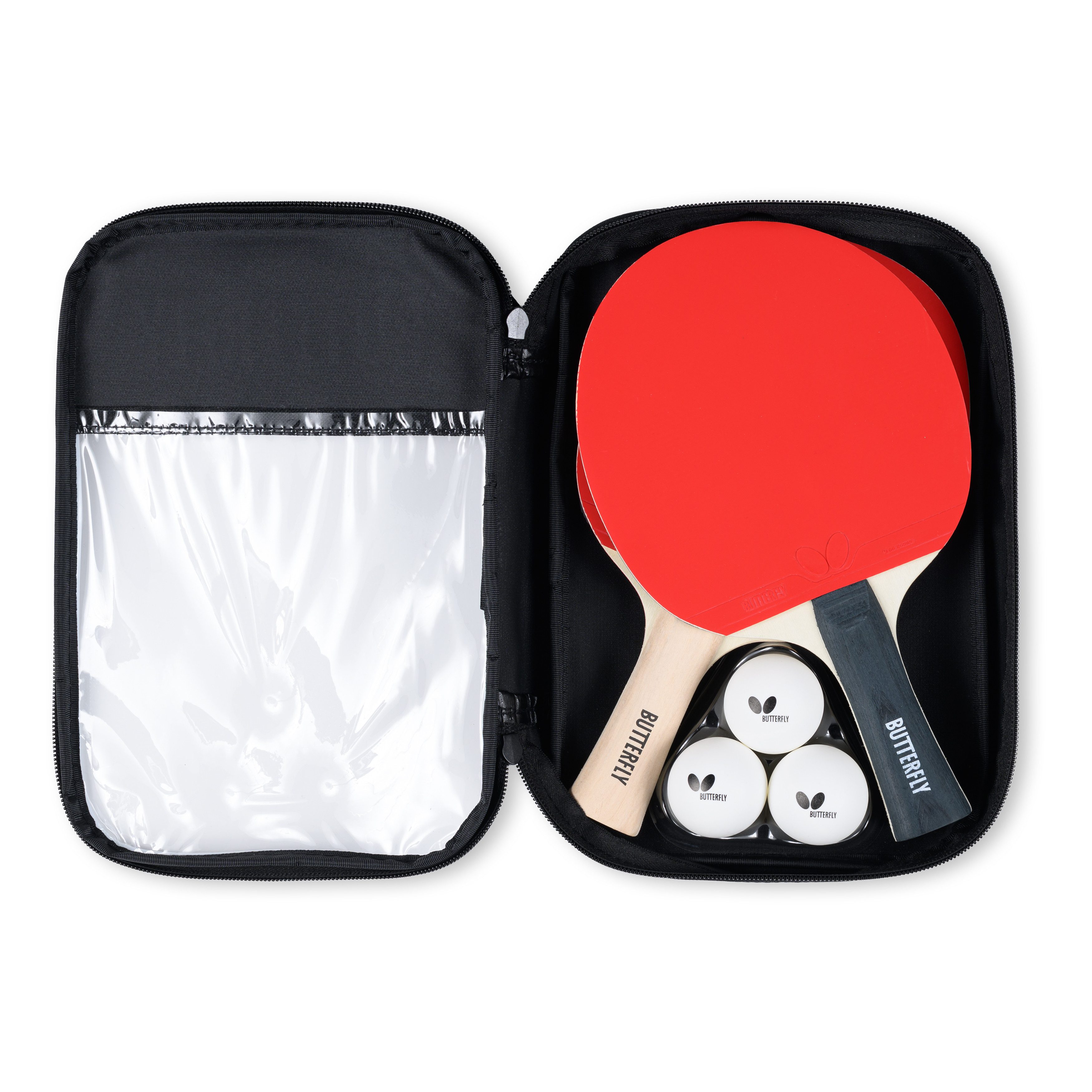 Butterfly Tischtennisschläger Tischtennisschläger Set EASY Pack of 2, Tischtennis Schläger Set Tischtennisset Table Tennis Bat Racket