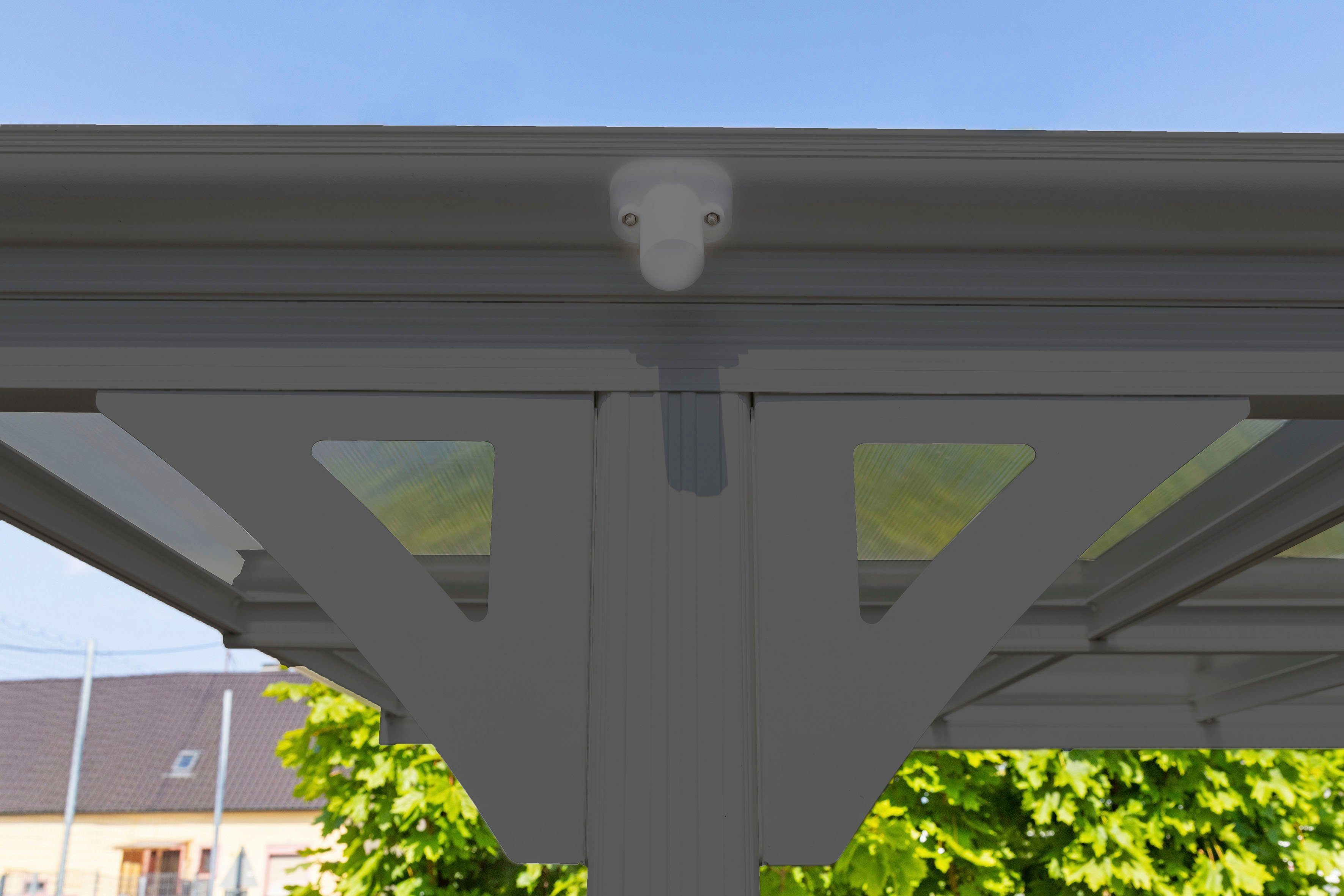 Aluminium, anthrazit cm Einzelcarport Rundbogen, 206 aus 300x505 BxT: cm, Einfahrtshöhe, WESTMANN