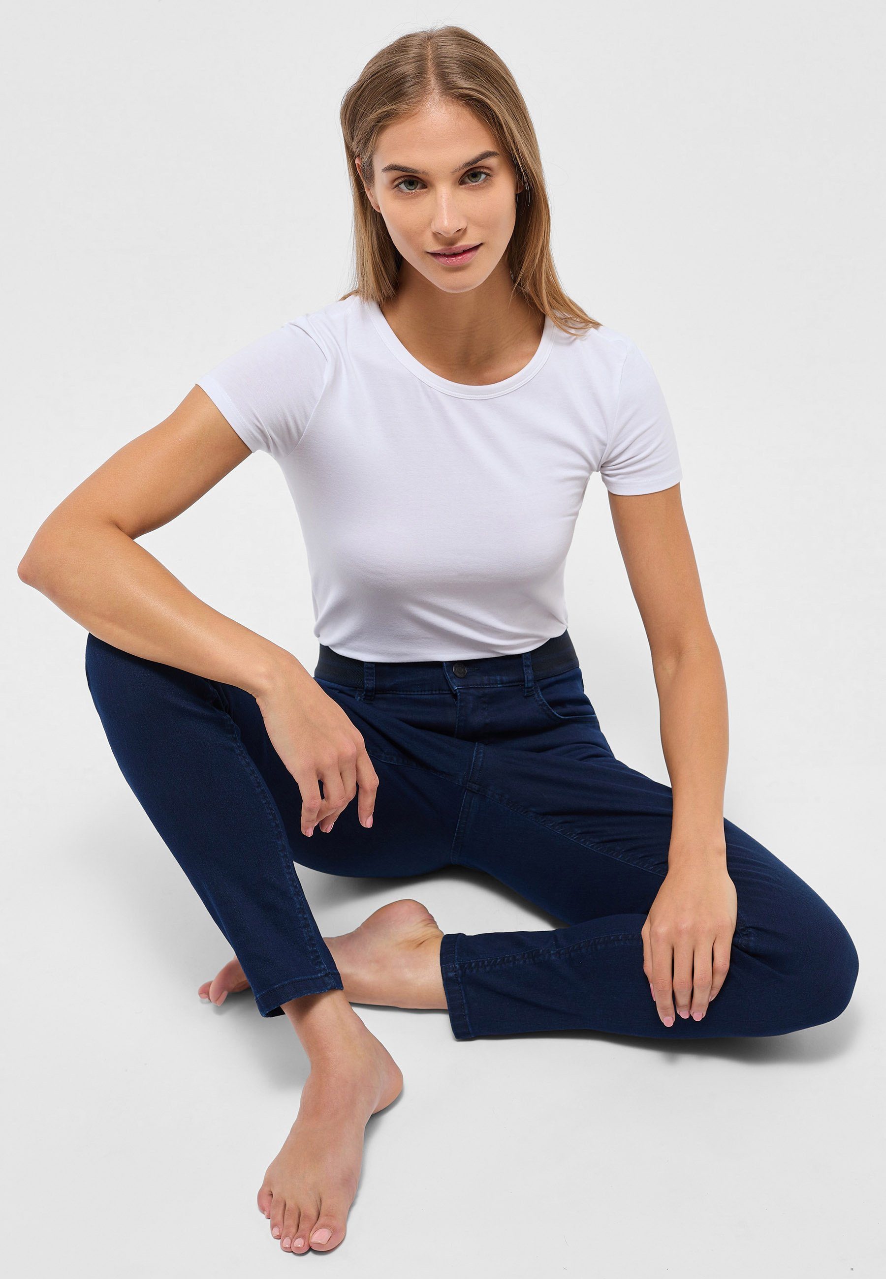 Size Slim-fit-Jeans mit One Stretch-bund Label-Applikationen Jeans Mit indigo ANGELS