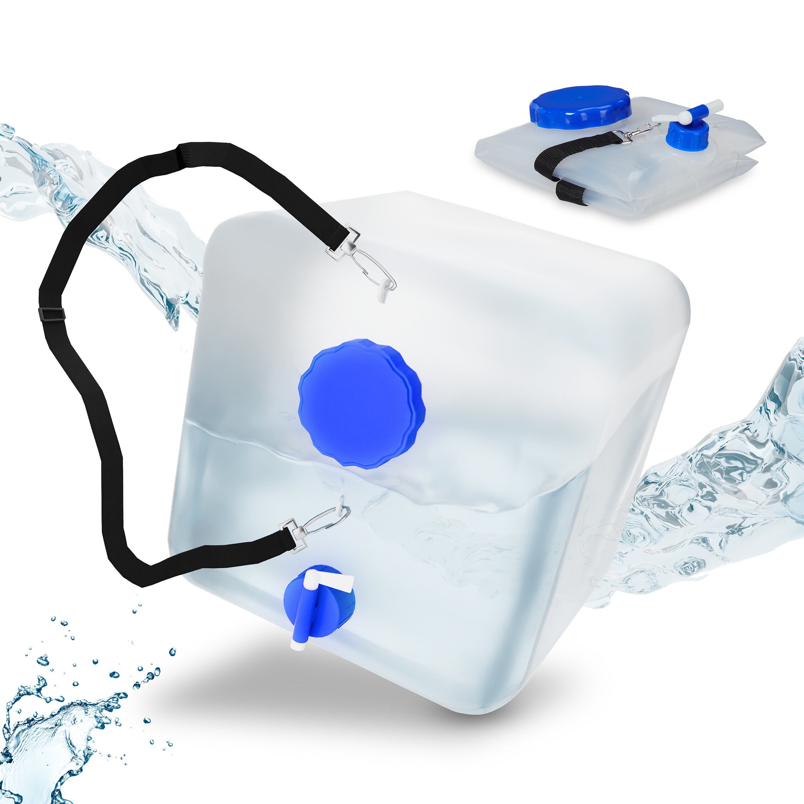 Relaxdays Wasserkanister mit Hahn, 15 Liter, Kunststoff bpa-frei