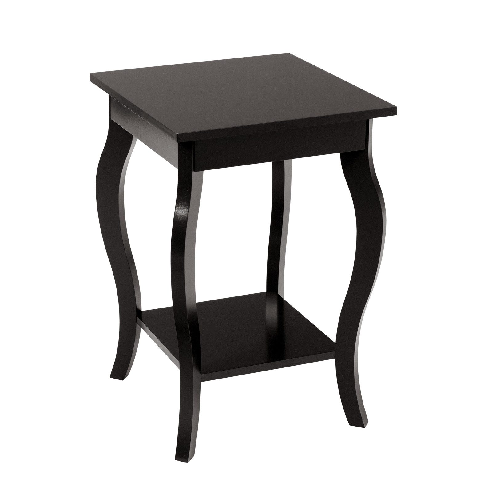 COSTWAY Nachttisch (1-St), mit Ablage&geschwungenen Beinen, Holz, 40x40x60c günstig online kaufen