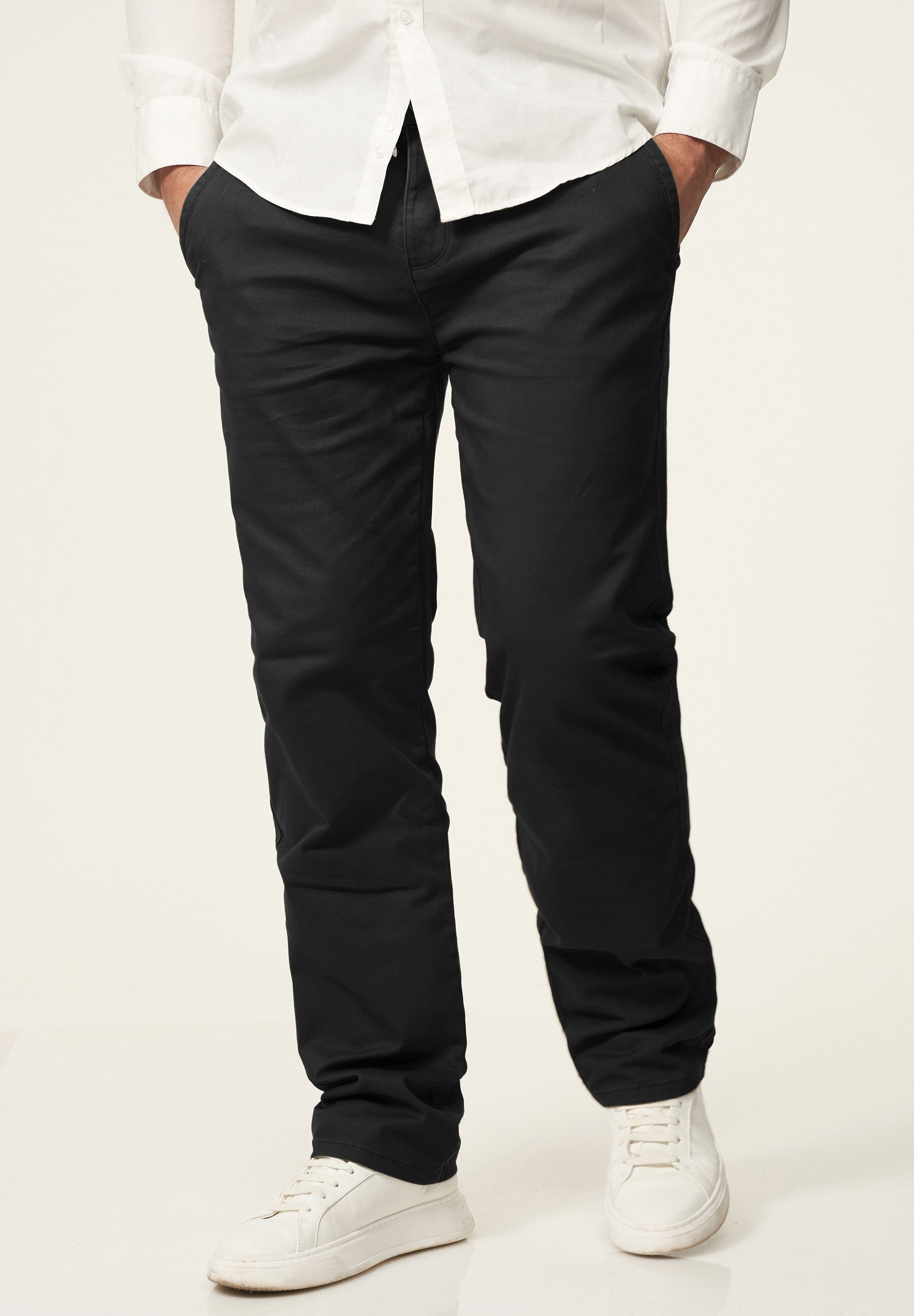 DAILY COTTON Chinohose DCDAVIE Herren Chino Hose Elastische Jeans Stoffhose Straight-Fit Casual