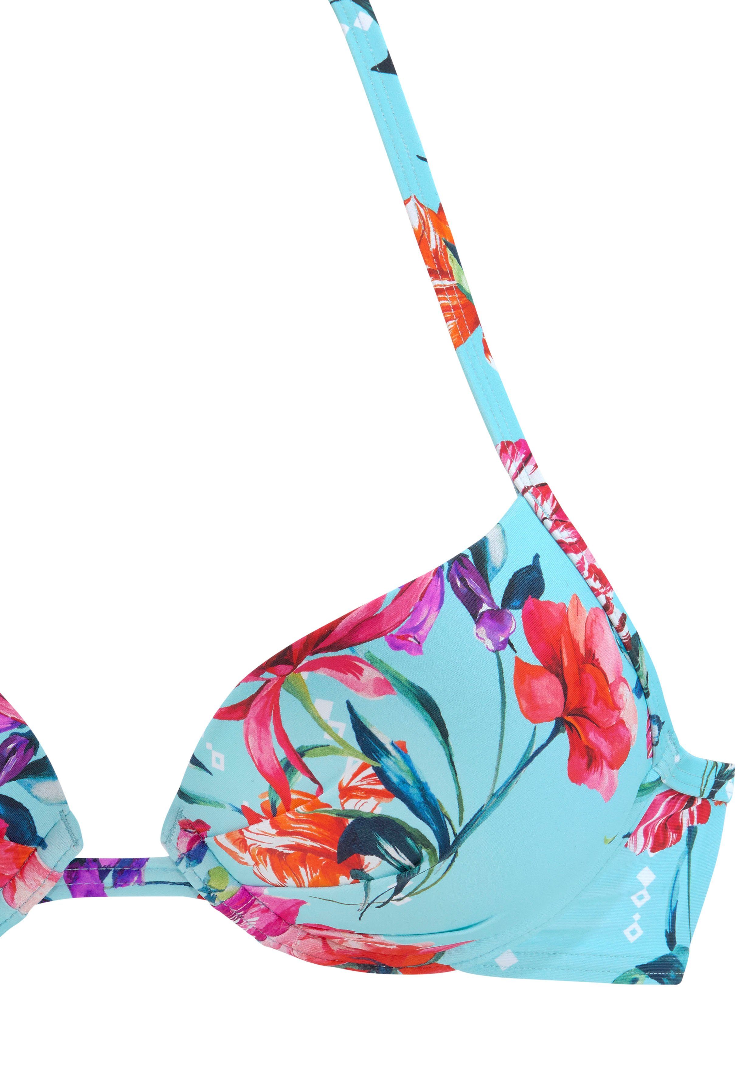 Sunseeker Push-Up-Bikini-Top Modern, mit Blumenprint