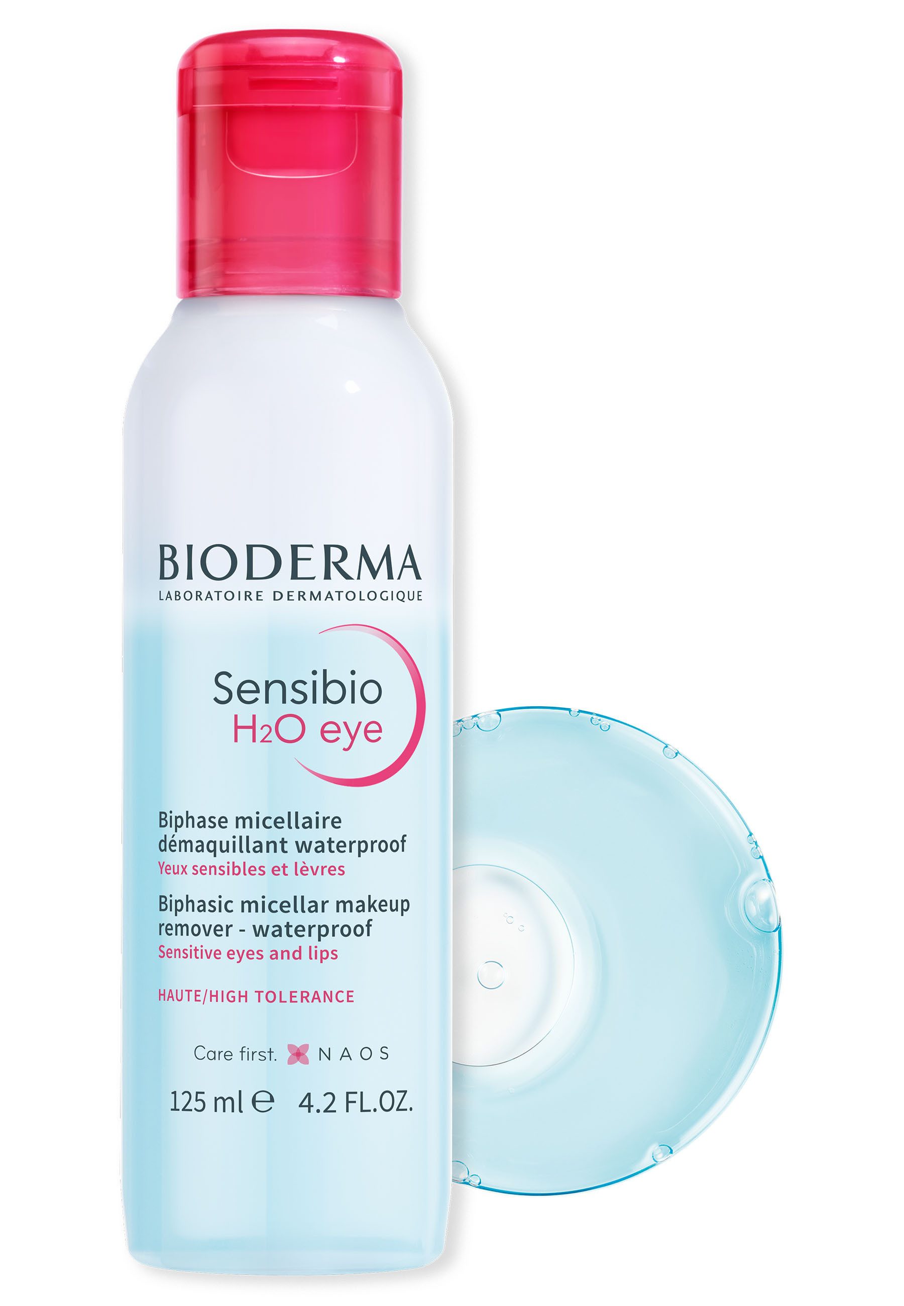 Bioderma Make-up-Entferner Sensibio H2O eye, entfernt wasserfestes Augen- und Lippen-Make-up