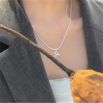 Rouemi Charm-Kette Damen-Halskette, Welpen-Tier-Anhänger-Halskette, Kupfer-Halskette