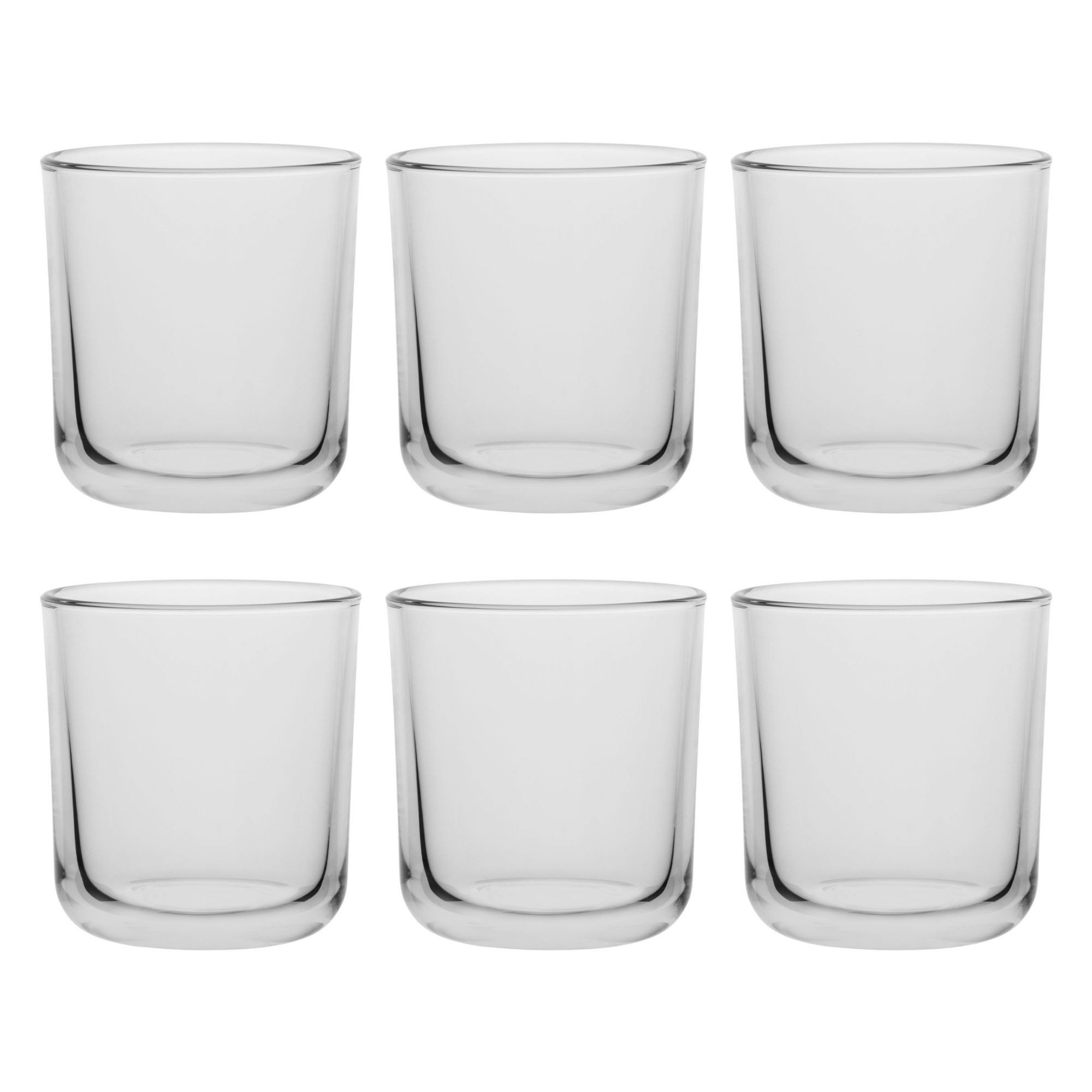 Sandra Rich Windlicht Windlicht Edge Round 6er Set 9 x 9,5cm Teelichtglas Kerzenglas 6 Stück