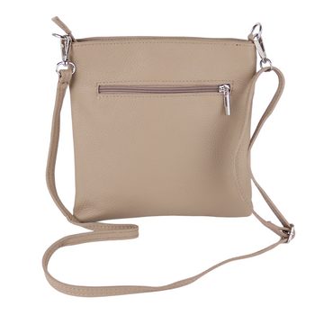 MIRROSI Umhängetasche Damen Crossbody Bag, Echtleder Made In Italy, 23x24x2cm