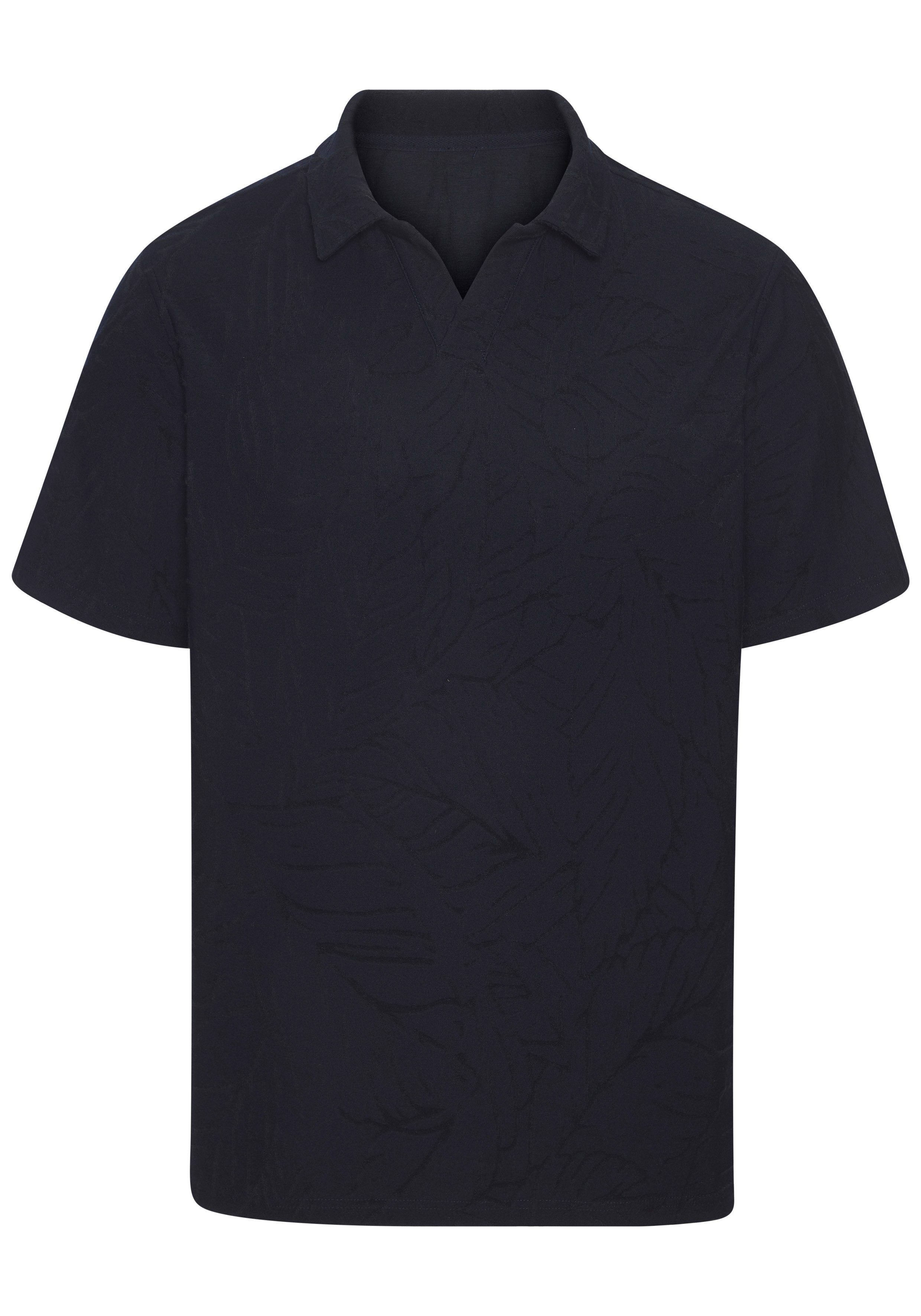 Poloshirt, sommerliches T-Shirt mit modischen Blätter-Design