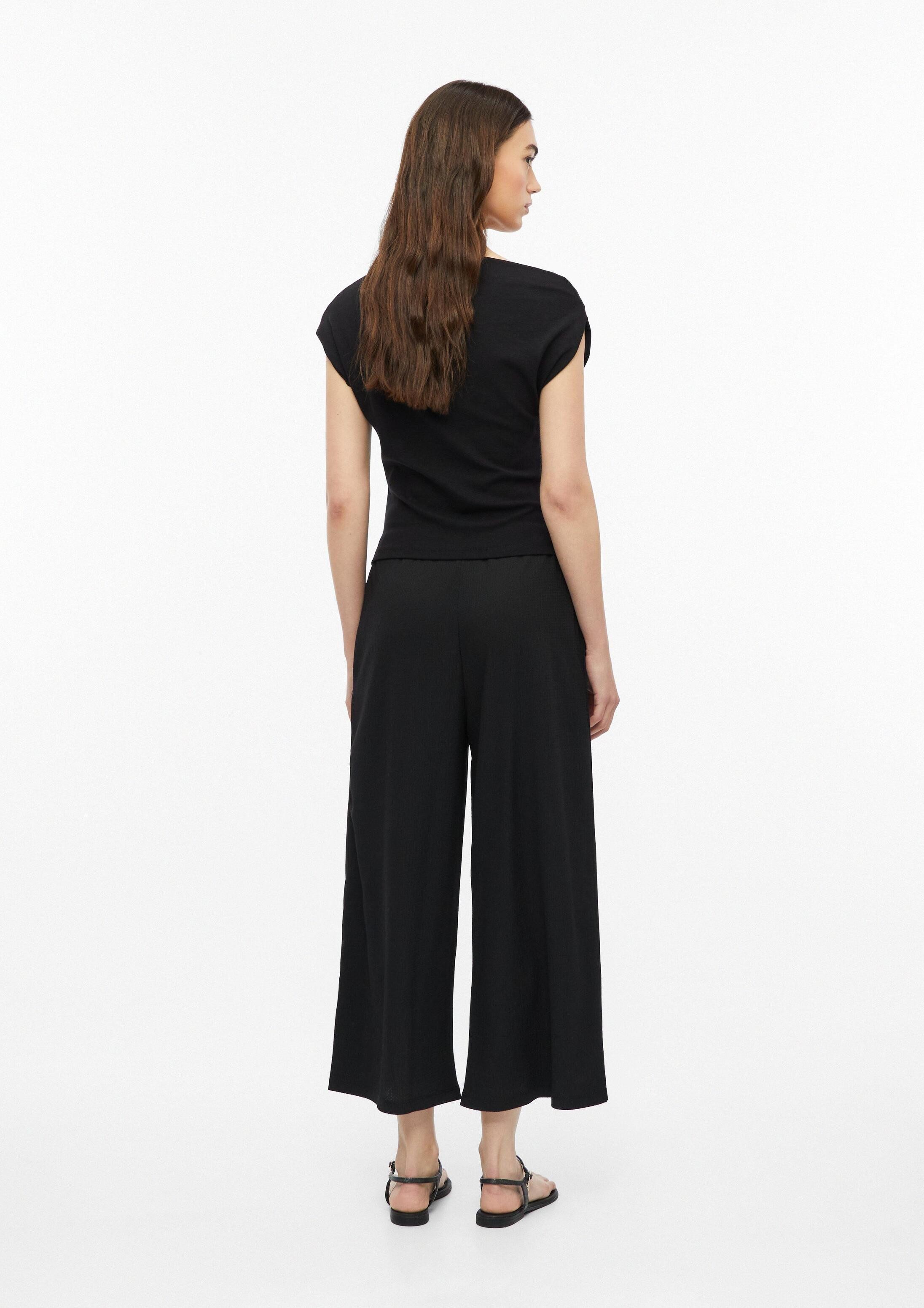 s.Oliver Culotte Hose Strukturierte Culotte mit Elastikbund
