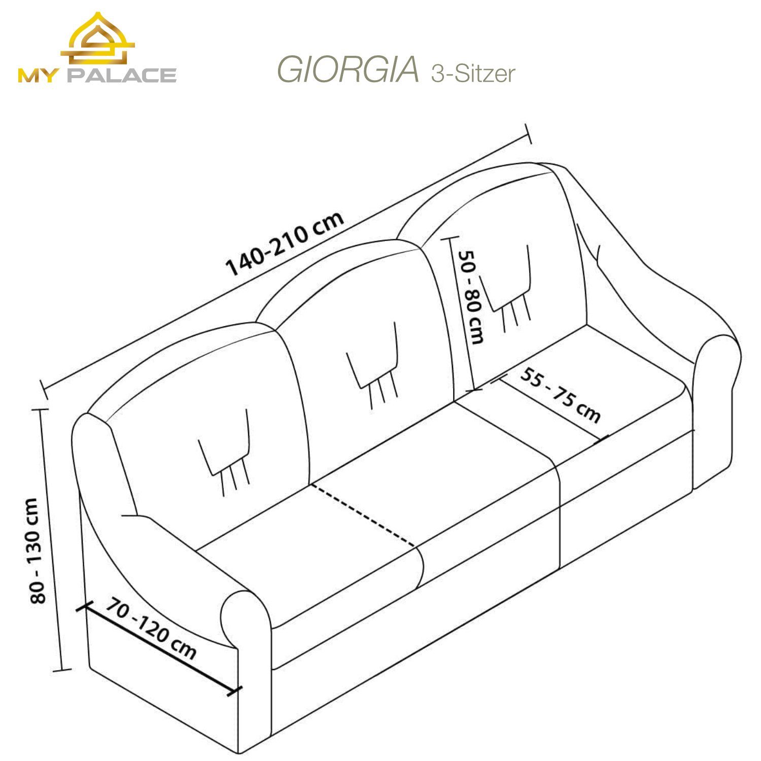 elastisch weich, Sofahusse Sofabezüge 3-Sitzer waschbar neues und My Sofa Palace, SF, Braun Wohngefühl. Sofahusse elastischer Überwurf Ein -