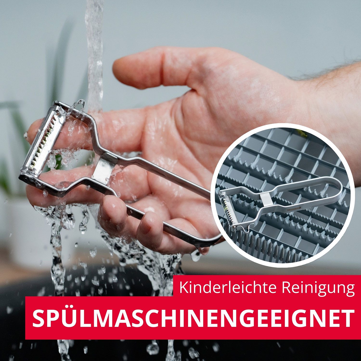 WESTMARK Sparschäler Julienne – Dünne Gemüsestreifen für Suppen- & Wok-Perfektion