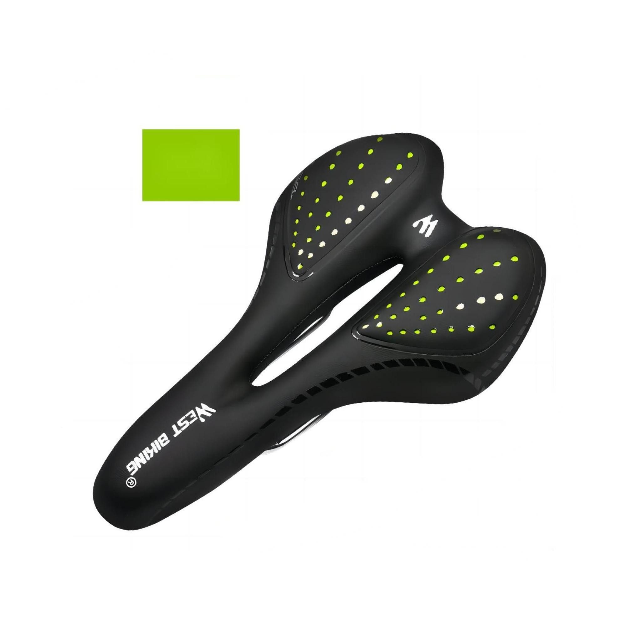 HEYHIPPO Fahrradsattel hochelastisches, stoßdämpfendes Sitzkissen, (GEL-Silikon, vergrößerte Wärmeableitung und Belüftungslöcher), ergonomisches Design, Anti-Rutsch-Punkte