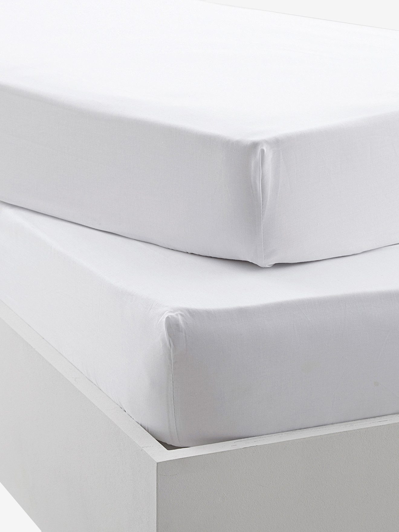 vertbaudet Spannbettlaken Bio-Kollektion: Baby Spannbettlaken, Bio-Baumwolle, 2er-Pack
