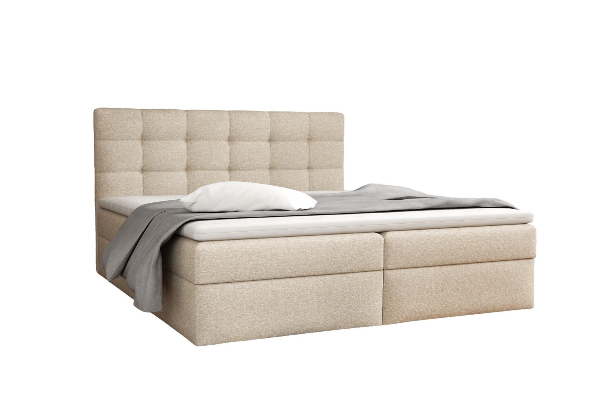 Fun Möbel Boxbett DORIANO in Stoff oder Kunstleder (inkl. Kaltschaumtopper), 2 x Bettkasten