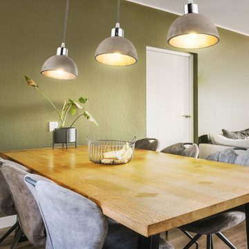 etc-shop Hängeleuchte, Leuchtmittel nicht inklusive, Design Pendel Decken Lampe Ess Zimmer Beton Strahler Holz Küchen