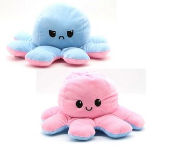 soma Kuscheltier Oktopus Reversible Rainbow Kuscheltier Wende Plüschtier Octopus groß (1-St), Super weicher Plüsch Stofftier Kuscheltier für Kinder zum spielen