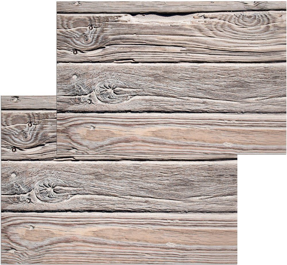 matches21 HOME & HOBBY Fußmatte Türmatte Vintage Holz Landhaus in 40x60 cm als Fussabtreter, rechteckig, Höhe: 5 mm, Rutschfester Türvorleger für innen als waschbare Schmutzfangmatte