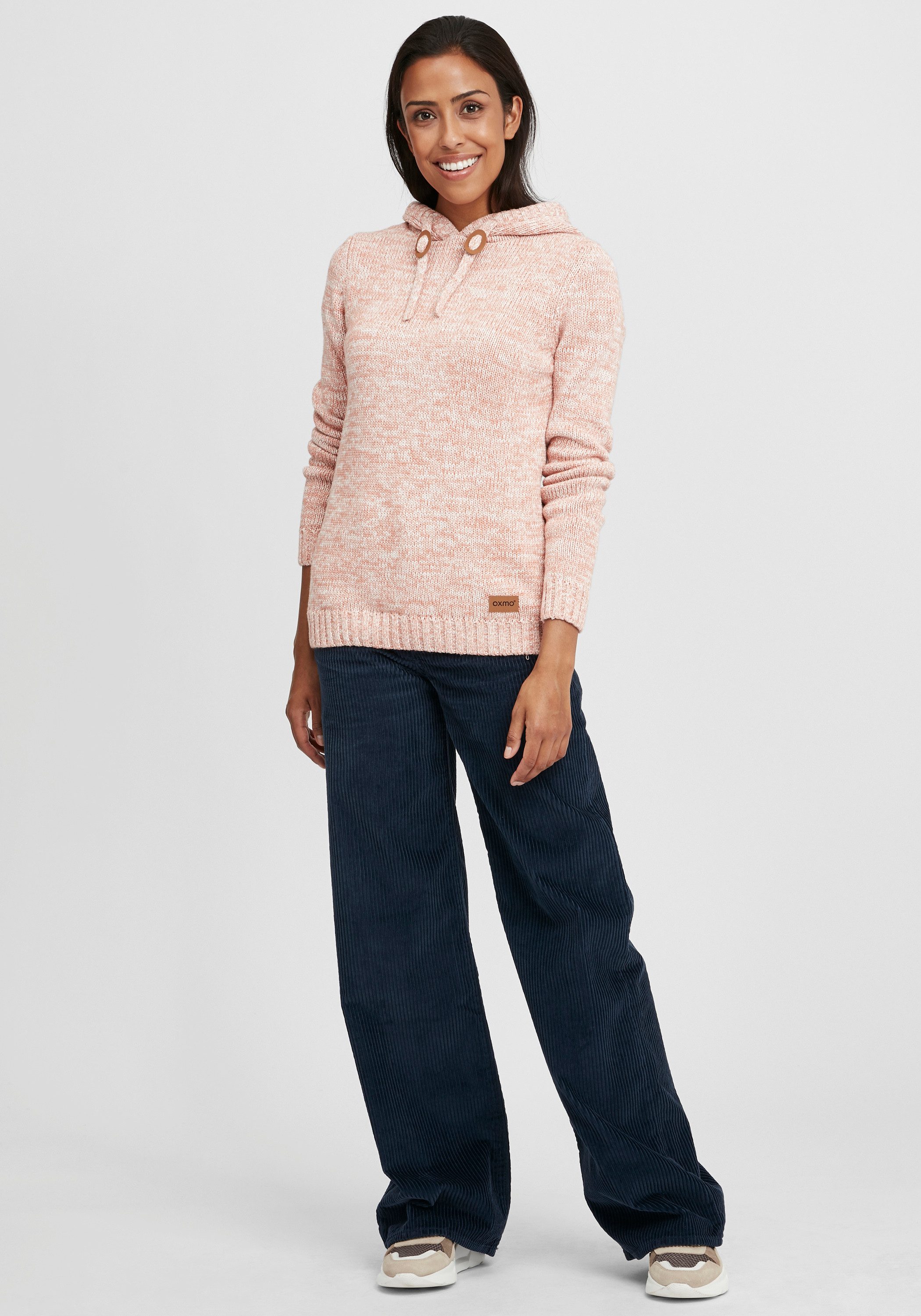 OXMO Strickpullover OXPhilla Strickpulli mit Kapuze